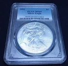 2002 $1 American Silver Eagle 1 oz .999 Silver PCGS MS69 Dollar