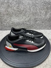 Puma Shoes Mens Size 9 Kart Cat-X Tech Scuderia Ferrari Black Leather Sneaker