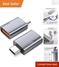 USB C to USB 3.2 Adapter 2-Pack - Durable Space Gray Finish, Fast Data Transfer
