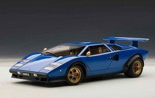 Out Of Print Autoart 1/18 Diecast Signature Lamborghini Countach Walter Wolf Blu