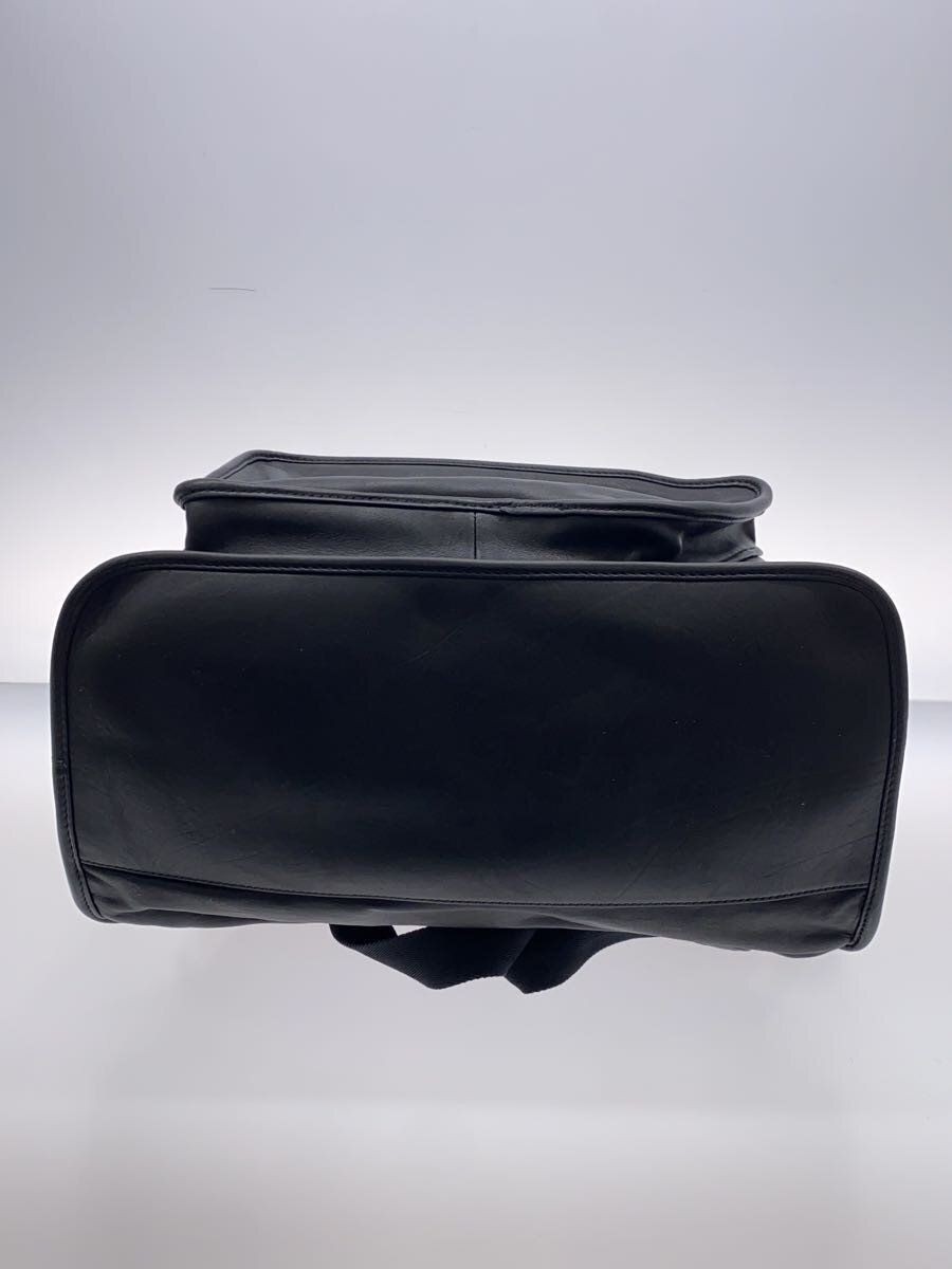BURBERRY Backpack Large Shield Rucksack Leather BLK 8080602 Used image 4