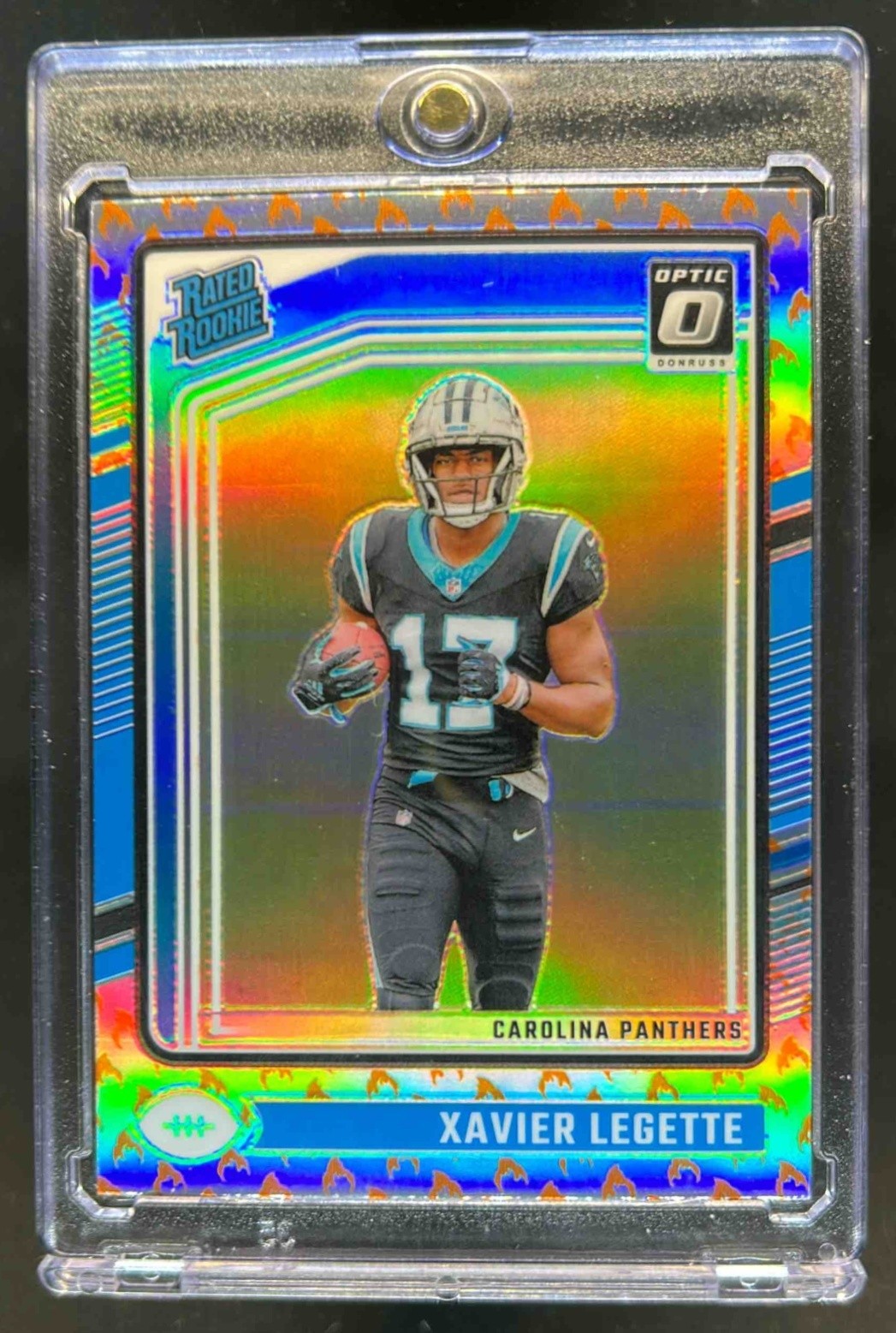 2024 Donruss Optic Xavier Legette Fire Rated Rookie #299 Panthers