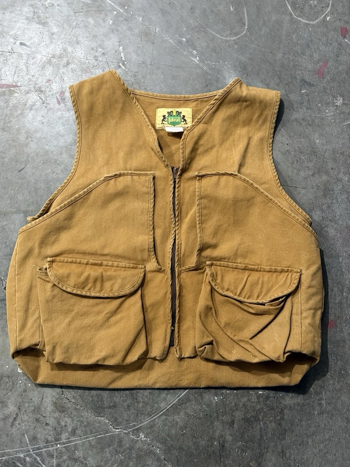 Fishing Hunting Vest Khaki Ideal Vintage Utility Men's Size XL Canvas USA
Opens in a new window or t