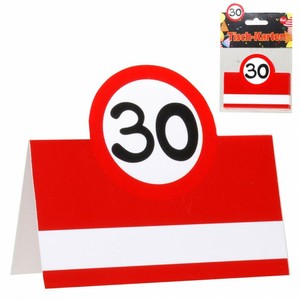 Tischkarten Geburtstagszahl "30" Tischdeko Geburtstagsdeko ...