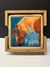 Inspirational Horse Coaster Set, Big Sky Carvers, Horse Sense Coaster Set 2012