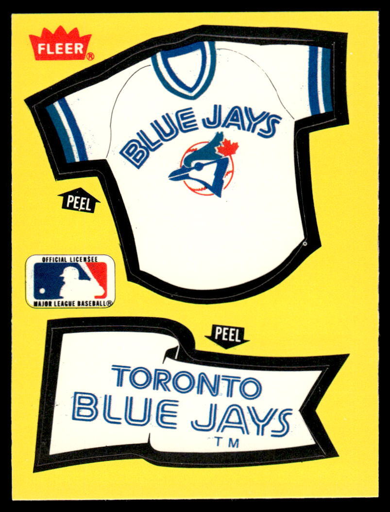 1985 Fleer #NNO Toronto Blue Jays Jersey Team Stickers Small Print
