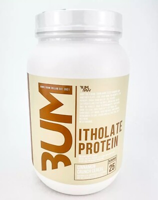 RAW CBUM Whey Isolate Protein Powder Cinnamon Crunch 1.7lbs 25 Servings Exp 1/26