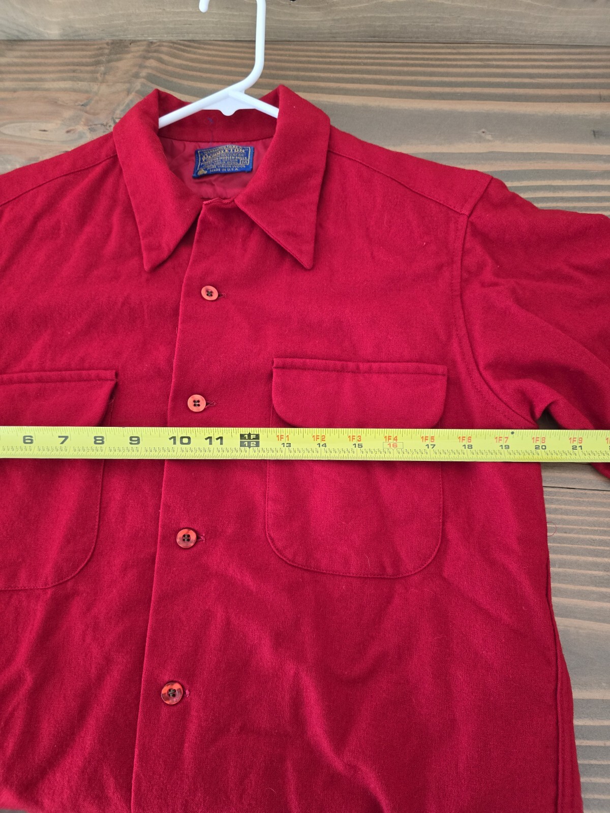 Vintage Pendleton Wool Loop Collar Button Up Shir… - image 8