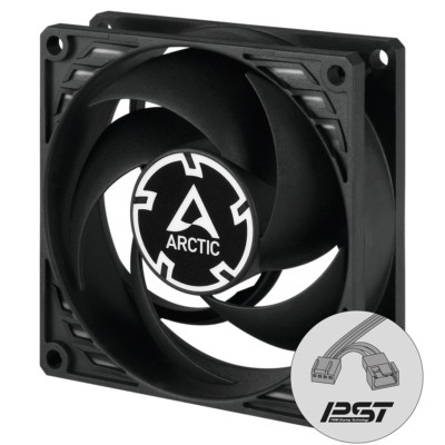 Arctic P8 PWM PST 80 mm 8 cm schwarz PC Gehäuse Lüfter 3000 U/min 23,4-CFM 12 V 4-Pin
