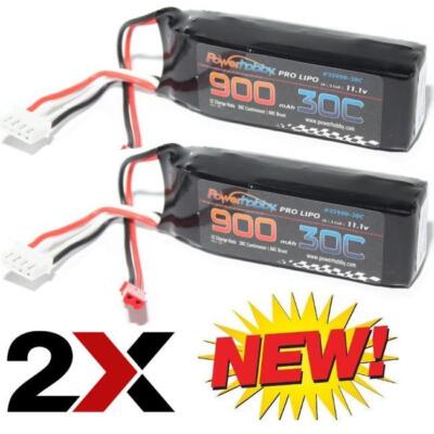 Powerhobby 3S 11.1V 900mAh 30C Lipo Battery 2 Pack : Blade 230 S