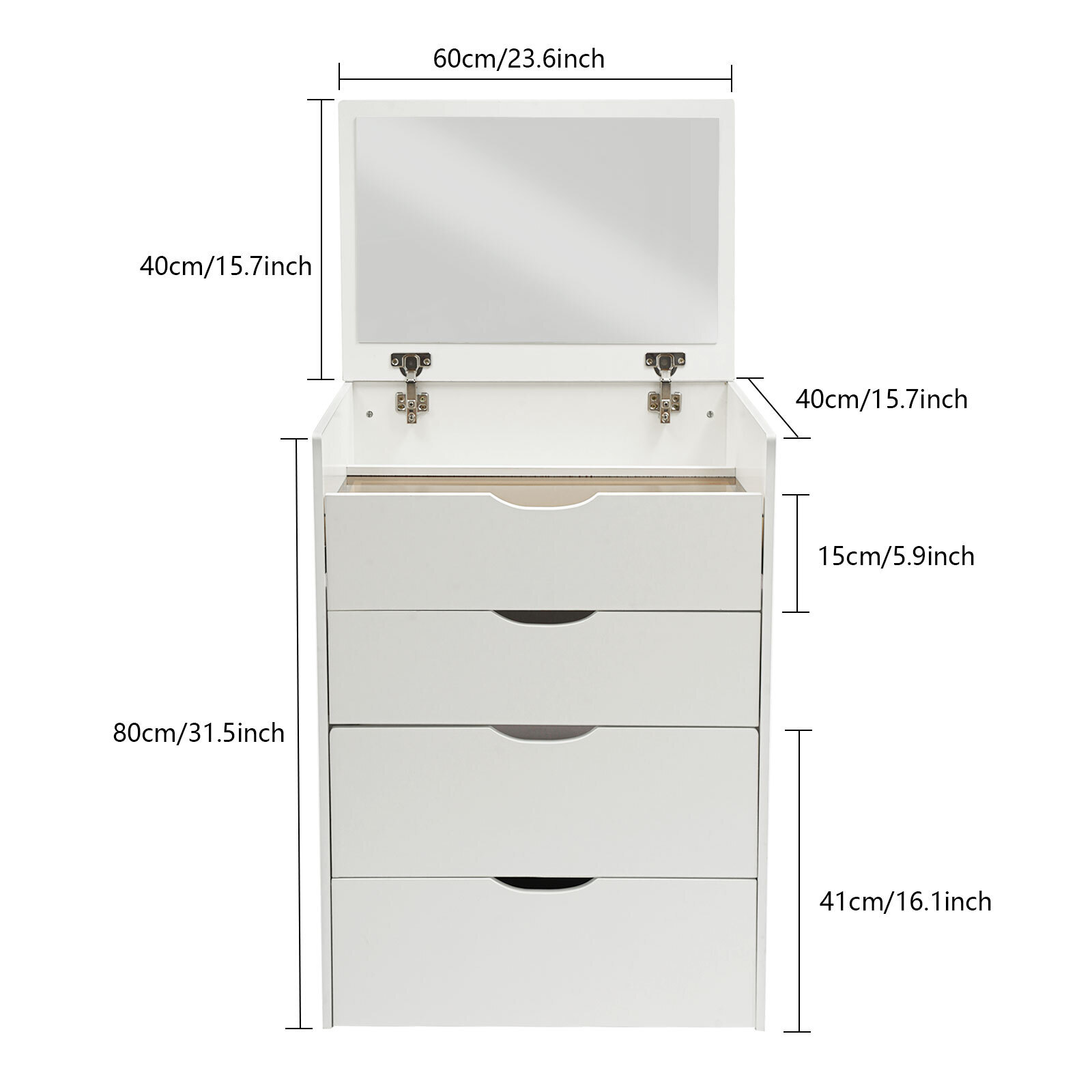 Makeup Vanity Table Dressing Table Three Drawers Vanity Desk White Makeup Table