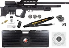 Hatsan Gladius .25 Cal PCP Bullpup Side Lever Air Rifle with Targets and Pellets