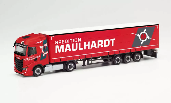 Herpa 313506 Iveco S-Way Active Space Spedition Maulhardt 1:87 Neu Ovp #SL10-image