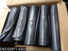 QTY 100: RNW6050-538983 Earthsense 55-60 Gallon 38"x58" Black Trash Bags