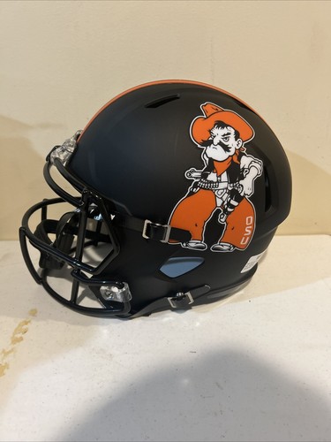 OKLAHOMA STATE COWBOYS- THURMAN THOMAS SIGNED AUTOGRAPH FULL SIZE HELMET JSA COA - Picture 6 of 8