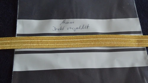 Tresse Kriegsmarine for sleeves real gold plated 16mm wide 1 metre