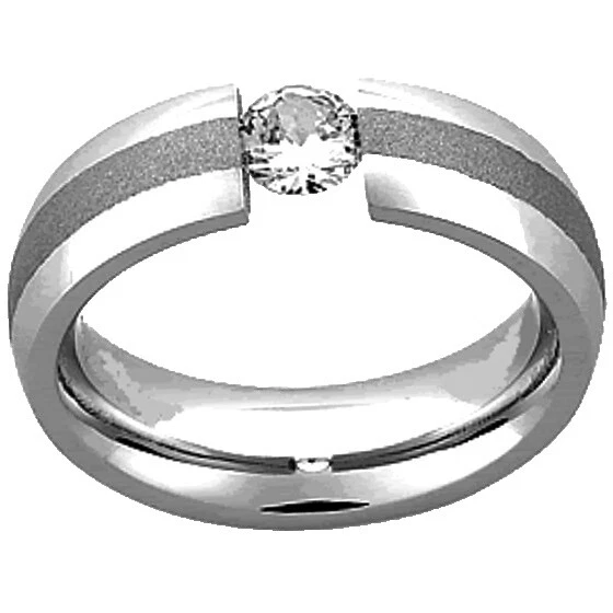 Cubic Zirconia Anillo de Titanio 11 Anillos de Moda