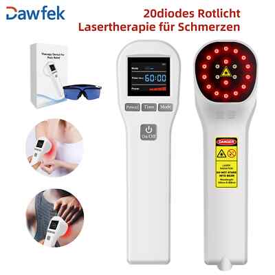 Kalt Laser Therapiegerät Weiß Cold Laser Therapy Schmerzlinderung Laser +Glasses