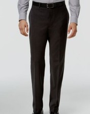  190 Calvin Klein Men's Gray Solid Infinite Stretch Slim Fit Dress Pants 34W 32L