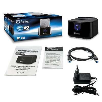 AKTION! FANTEC DS-X1U3-Glanz- 1x 2,5'' HDD/SSD oder 1x 3,5'' HDD/SSD SATA I/II/III