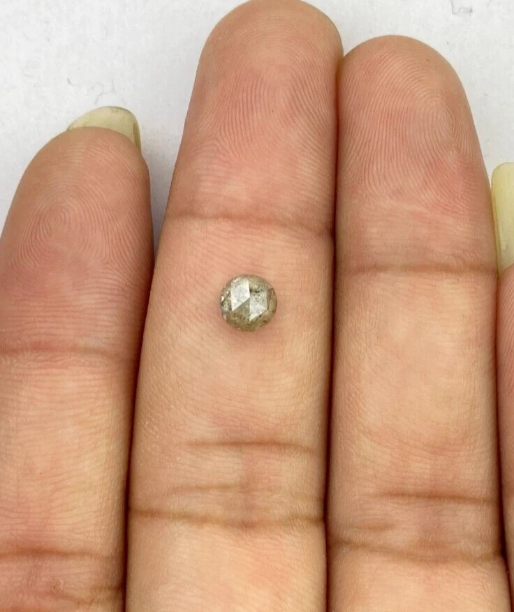 Rosecut Fancy Natural Diamond 0.81TCW 5.5MM Gray Yellow Mix Color Round diamond - Image 4 of 4
