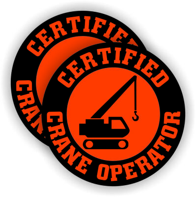CERTIFIED CRANE OPERATOR Hard Hat Sticker Decal
