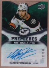 2018-19 Upper Deck Ice Premieres Autographs #MP Marcus Pettersson RC AUTO /299