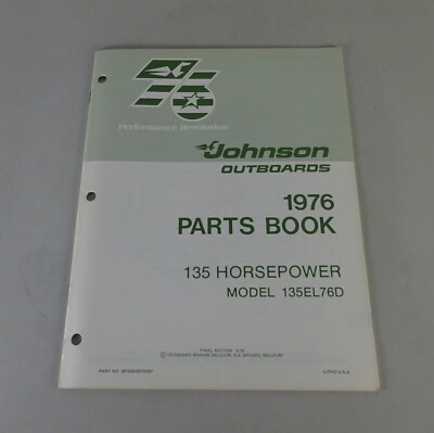 Teilekatalog Johnson Outboard Model 135EL76D 135 PS Stand 03/1976