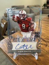 2023 LEAF TRINITY FOOTBALL CAM SMITH CLEAR ROOKIE RC AUTO #/25 SSP 🔥📈