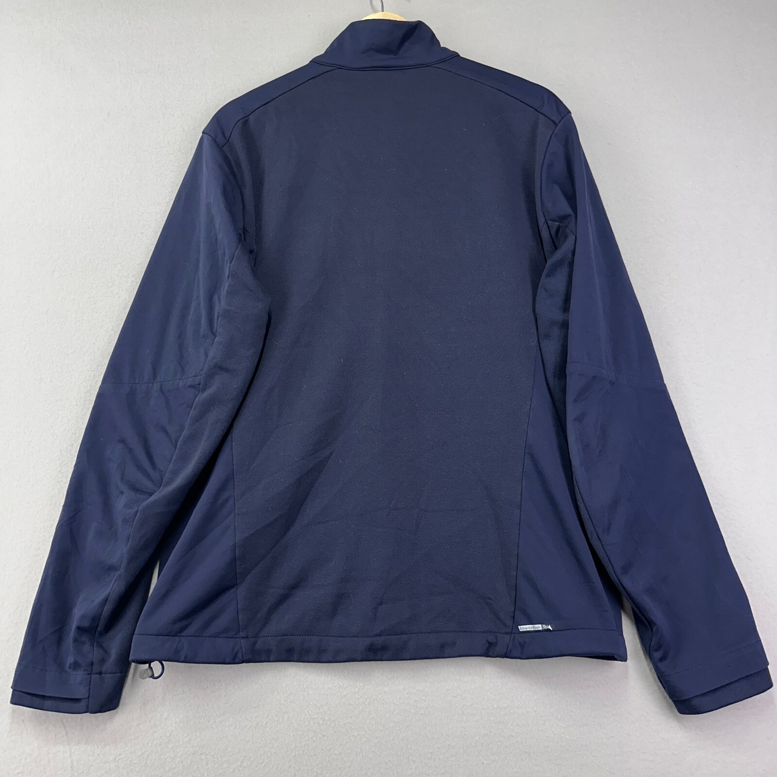 Giacca Salomon uomo grande blu scuro corsa escursionismo avanzato scudo pelle zip intera