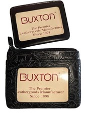 Buxton Women's Coin and Card Case Wallet, Black