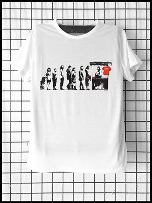Banksy Destroy Capitalism Punk Revolution Street Art T-Shirt Graffiti Tags Art