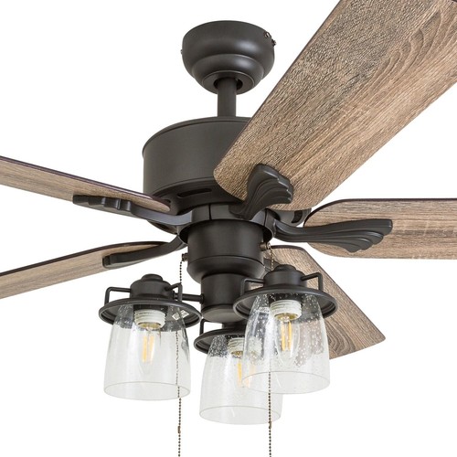 Versatile 52" Dual Finish Ceiling Fan with Quiet Reversible Motor & Light Kit - Picture 4 of 11