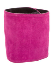 Chlo  Fucsia Suede Leather Wide Waist Stretchy Belt