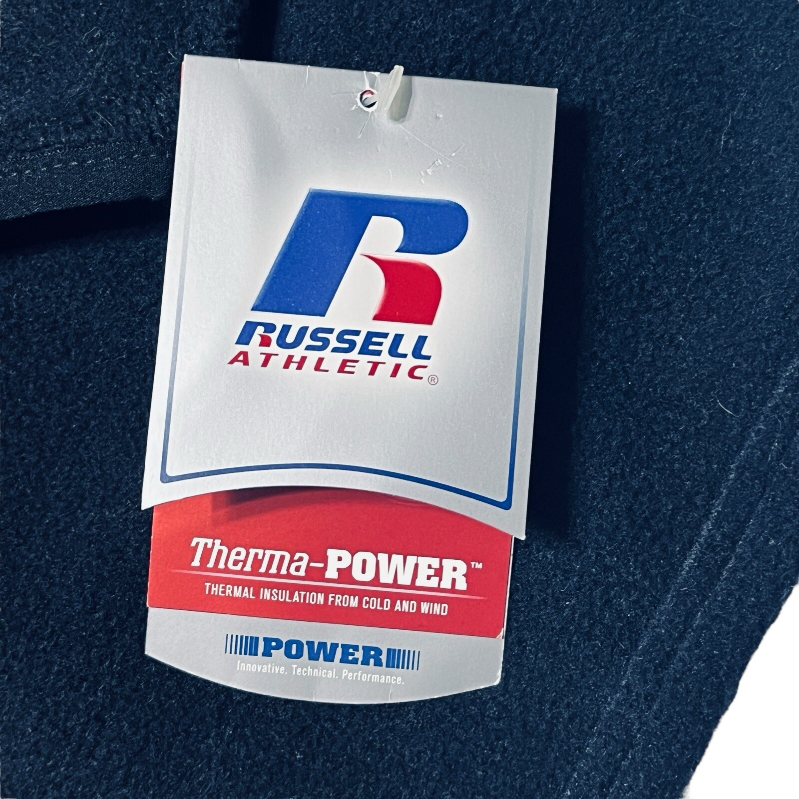 Russell Athletic Therma-Power 1/4 Zip Cadet Collar Sweatshirt Black Fleece