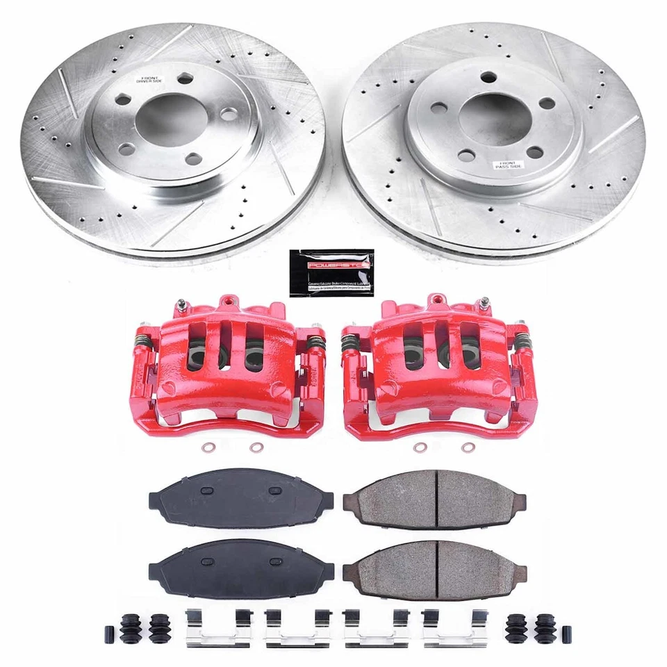 Kit de frenos KC1364 Powerstop con pinzas juego de 2 ruedas delanteras para Lincoln Town Car Foto 4 de 4