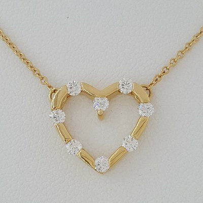 Hearts On Fire 0 50cttw 18k Yellow Gold Diamond Heart Diamond