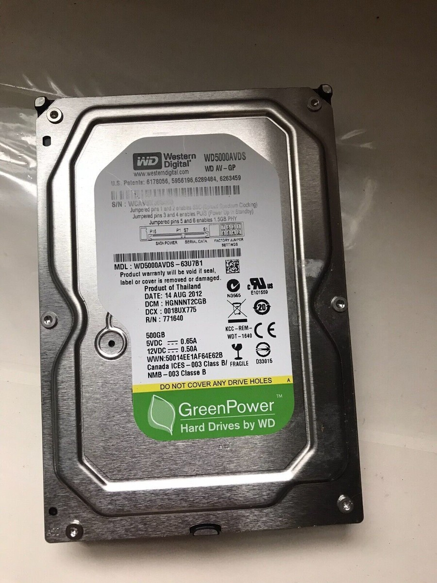 Western Digital WD5000AVDS-63U7B1 SATA 3.0 Gbps 500GB 3.5
