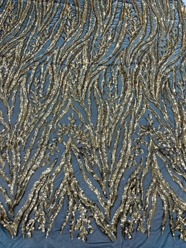 Vine/Root Sequin 4 Way Stretch Mesh Fabric, by The Yard. - Picture 36 of 98