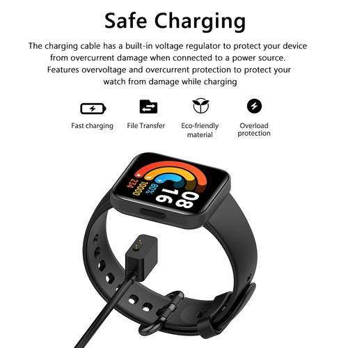 Charger Desk Holder Non-Slip Mat Safety for Redmi Watch 3/Watch 2 (Black) - Zdjęcie 8 z 10