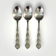 Set of 3 Oneida MOZART Oval Soup Spoons Deluxe Stainless Flatware