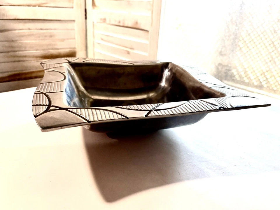 Frutero cuadrado para servir ensaladas Villeroy & Bosch nueva ola étnico Art Deco metal Foto 4 de 4