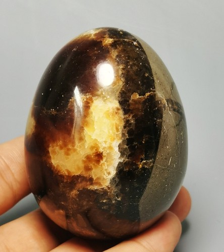 Polished DRAGON SEPTARIAN GEODE SPHERE Egg Madagascar - Picture 4 of 10