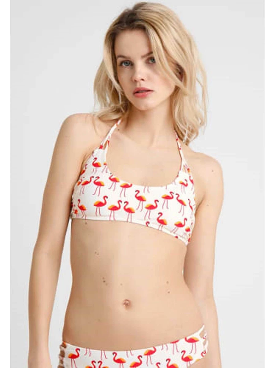 SEXY CREAM / PINK VERO MODA FLAMINGO HALTER NECK BIKINI TOP SIZE NEW SWIMWEAR | eBay