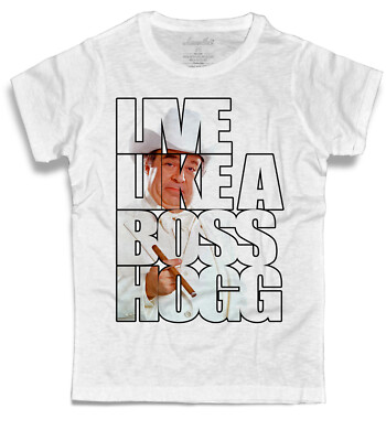 Herren T-Shirt Slub Live Like a Boss Hogg - Hazzard General Lee TV-Serie 80er