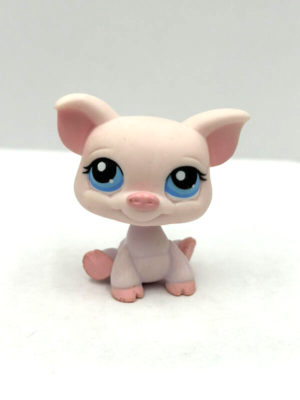 Littlest Pet Shop LPS Pink Pig Piglet 87 Blue Eyes 2006 | eBay