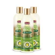 African Pride Olive Miracle Leave-In Conditioner 3 Pack enriched with olive...