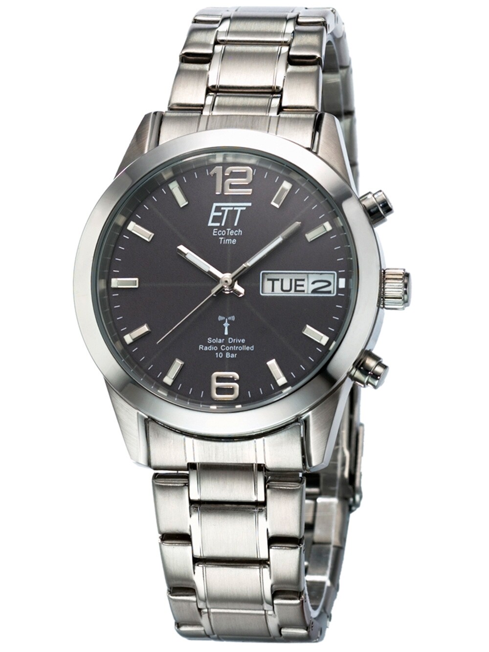 ETT EGS-11247-22M Solar Drive Radio Watch Gobi Mens Watch 40mm 10ATM