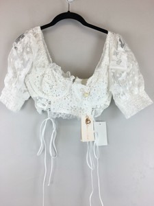 white lace bustier top
