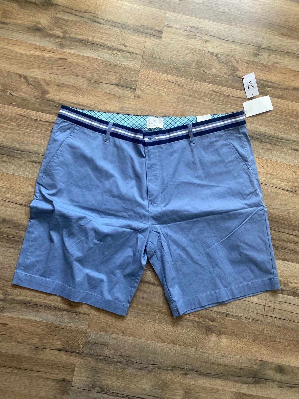 Construct Con.Struct W44 Men Blue Classic Stretch Fit Shorts NWT. Summer